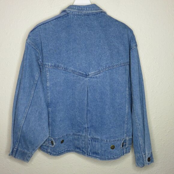 Vintage Crochet Detail Denim Jean Jacket - Missy Size M - Picture 2 of 8